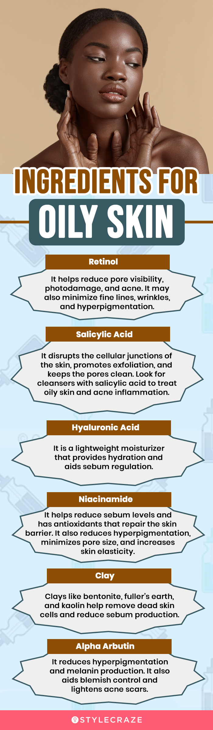 ingredients for oily skin (infographic)
