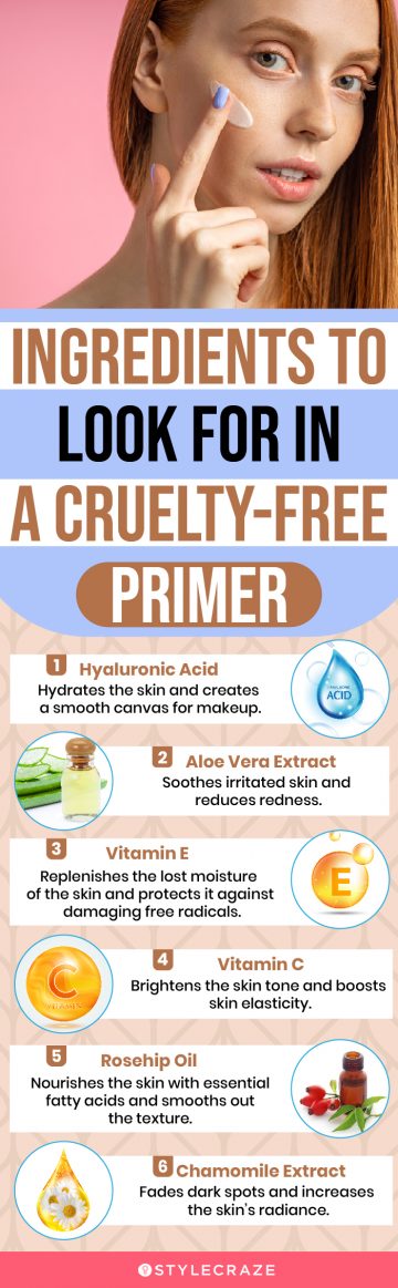 Ingredients To Look For In A Cruelty-Free Primer (infographic)