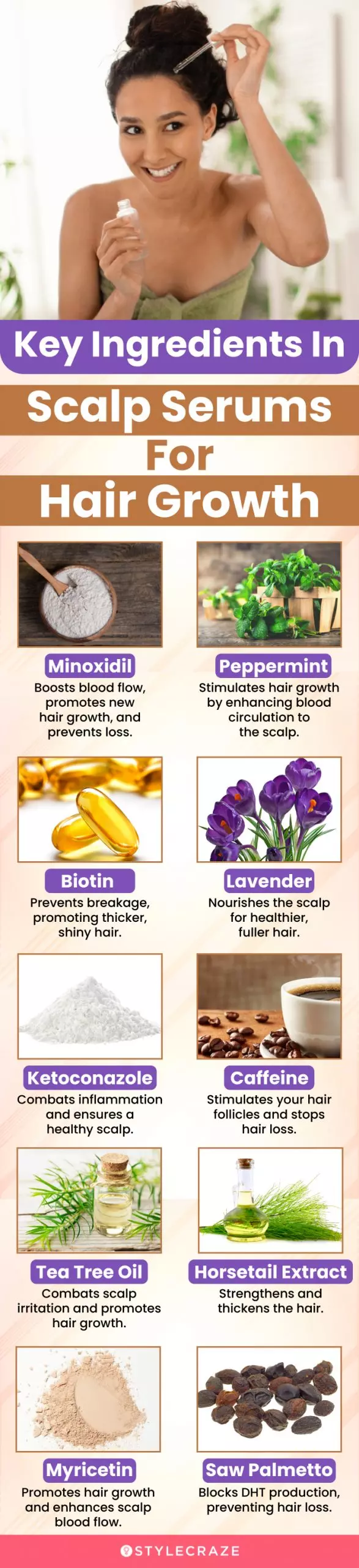 Key Ingredients In Scalp Serums For Hair Growth (infographic)