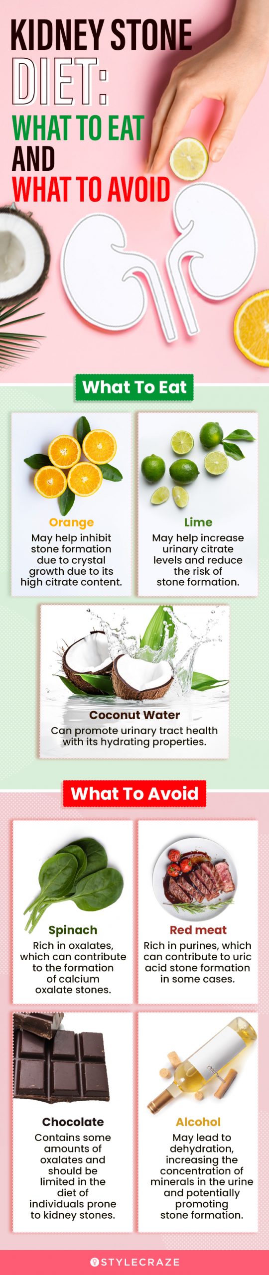 kidney stone diet what to eat and what to avoid (infographic)