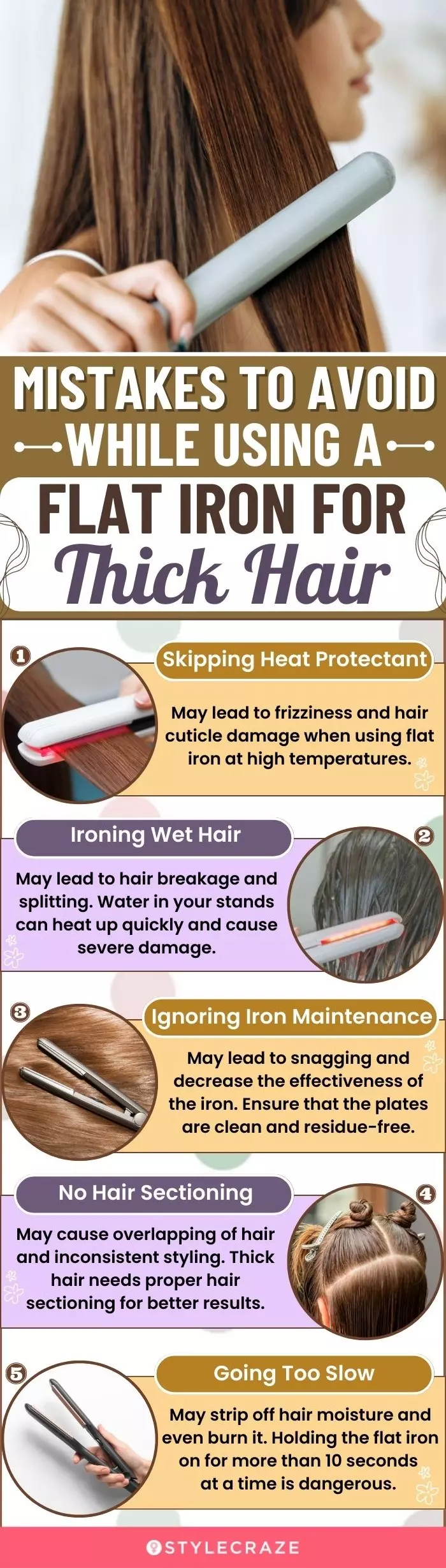Mistakes To Avoid While Using A Flat Iron For Thick Hair (infographic)