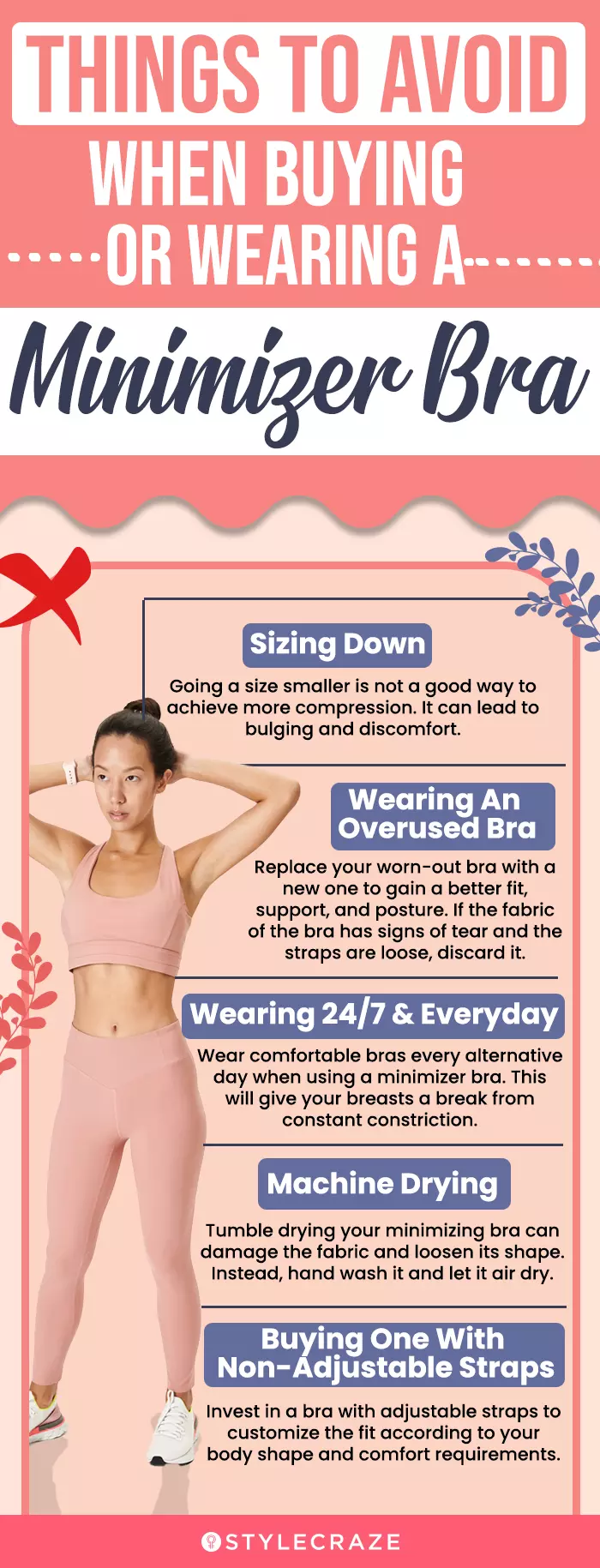 Things To Avoid When Buying Or Wearing A Minimizer Bra (infographic)