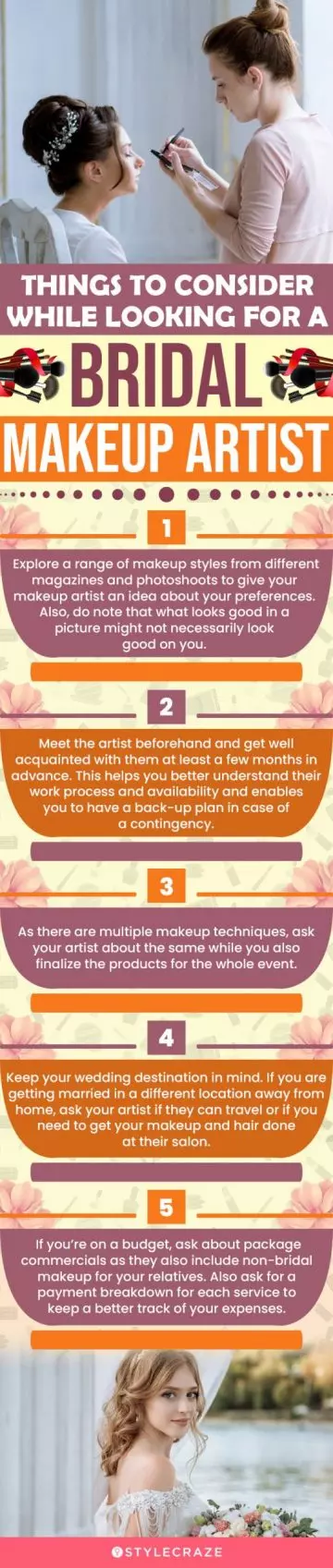 things to consider while looking for a bridal makeup artist (infographic)