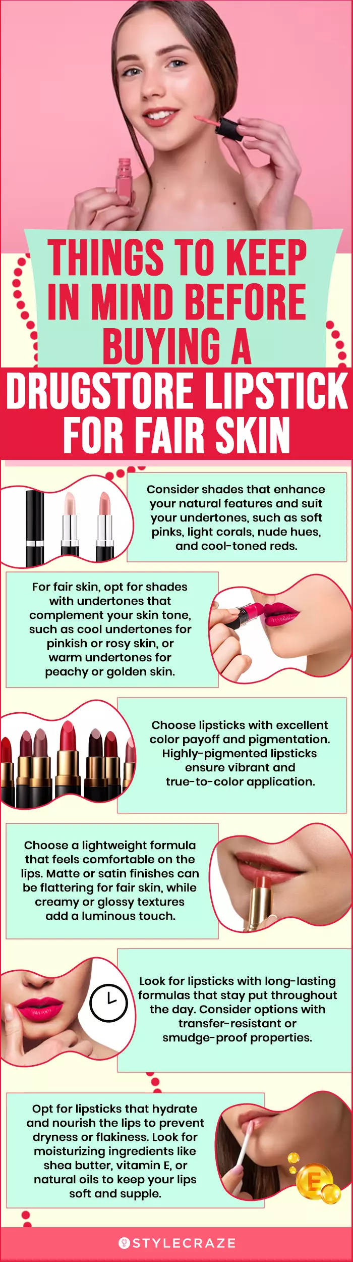 Things To Keep In Mind Before Buying A Drugstore Lipstick For Fair Skin(infographic)