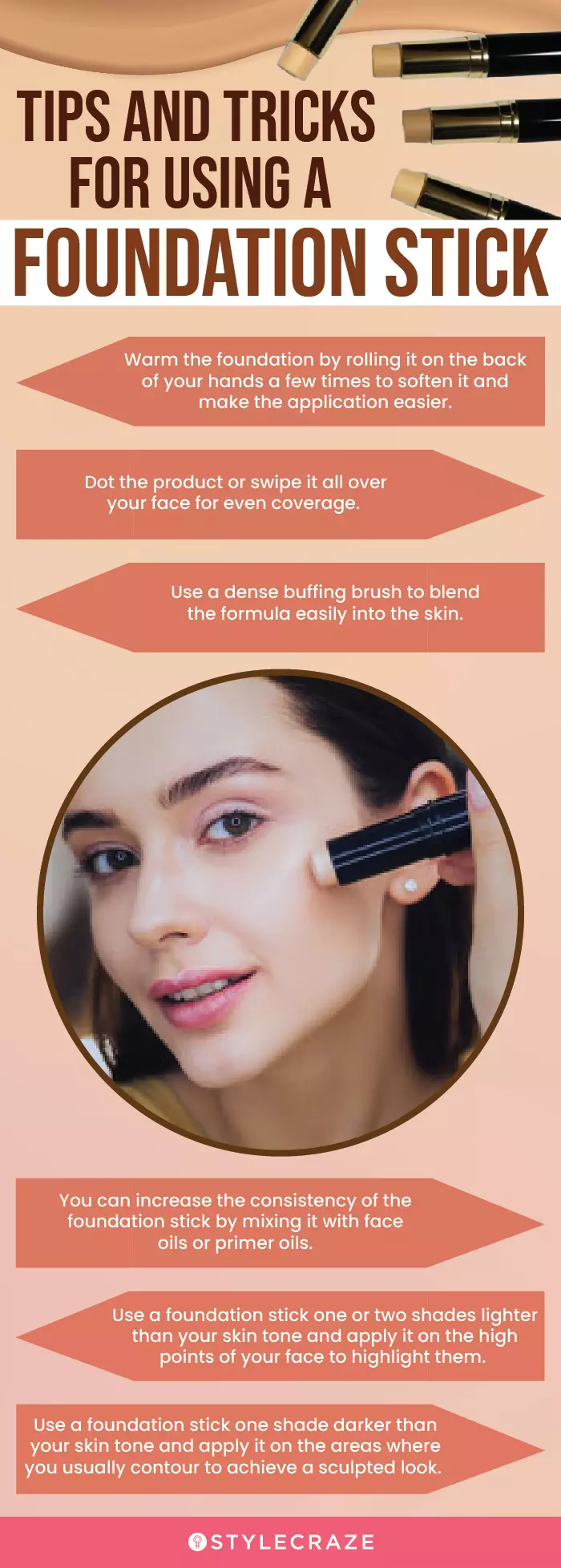 Tips And Tricks For Using A Foundation Stick (infographic)