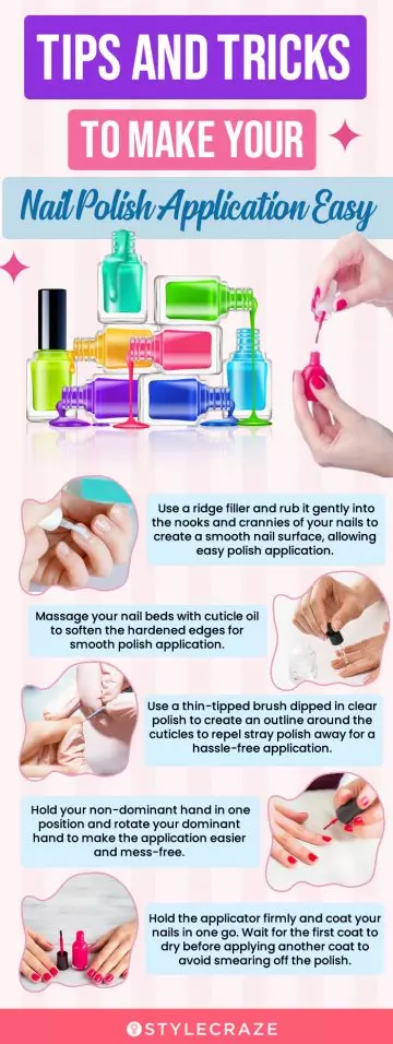 Tips And Tricks To Make Your Nail Polish Application Easy (infographic)