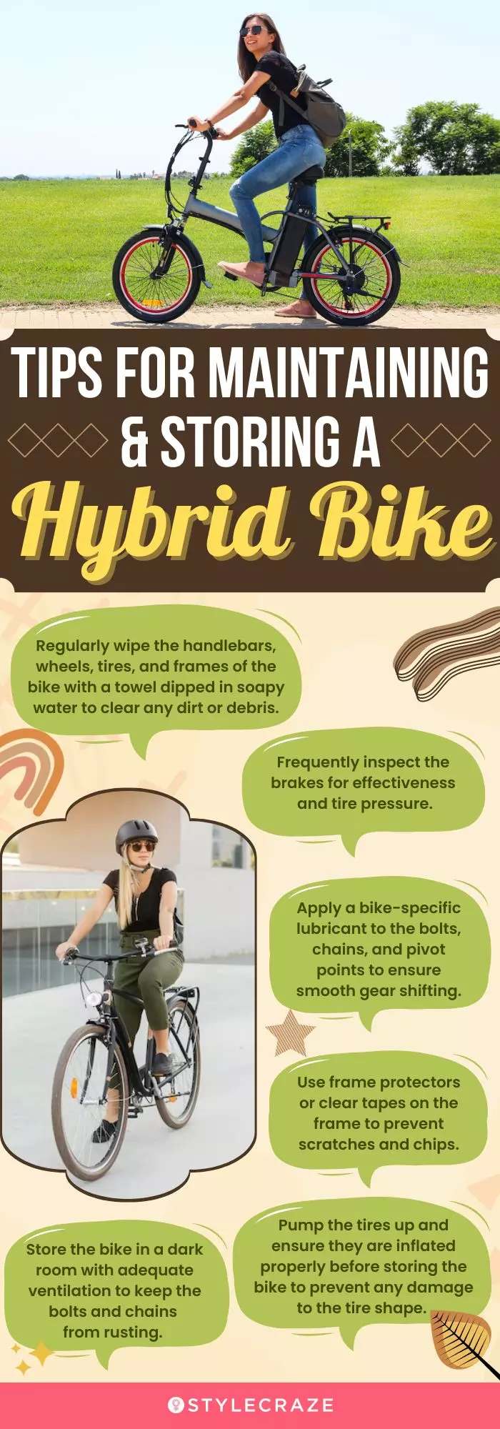 Tips For Maintaining & Storing A Hybrid Bike (infographic)