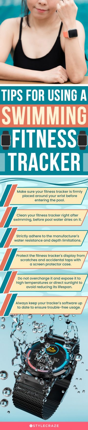 Tips For Using A Swimming Fitness Tracker (infographic)
