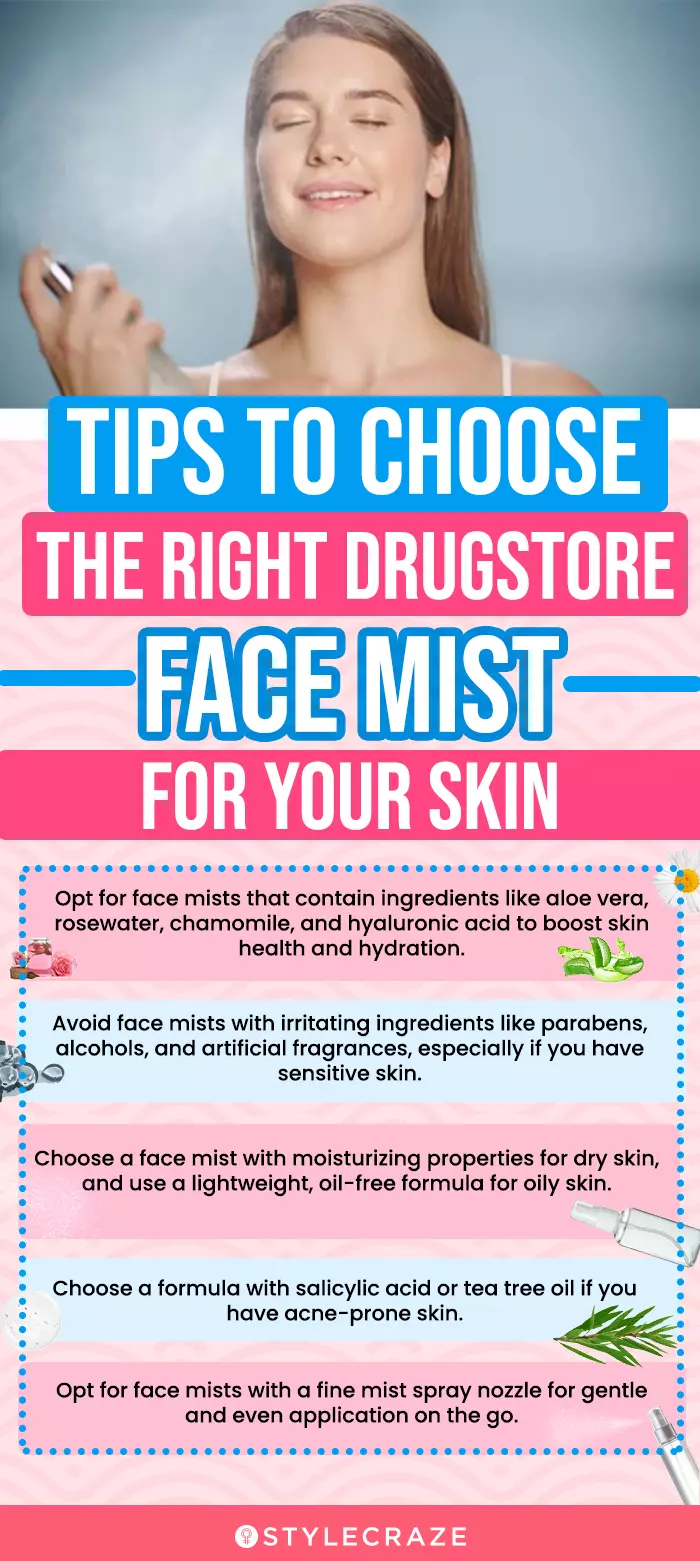 Tips To Choose The Right Drugstore Face Mist (infographic)