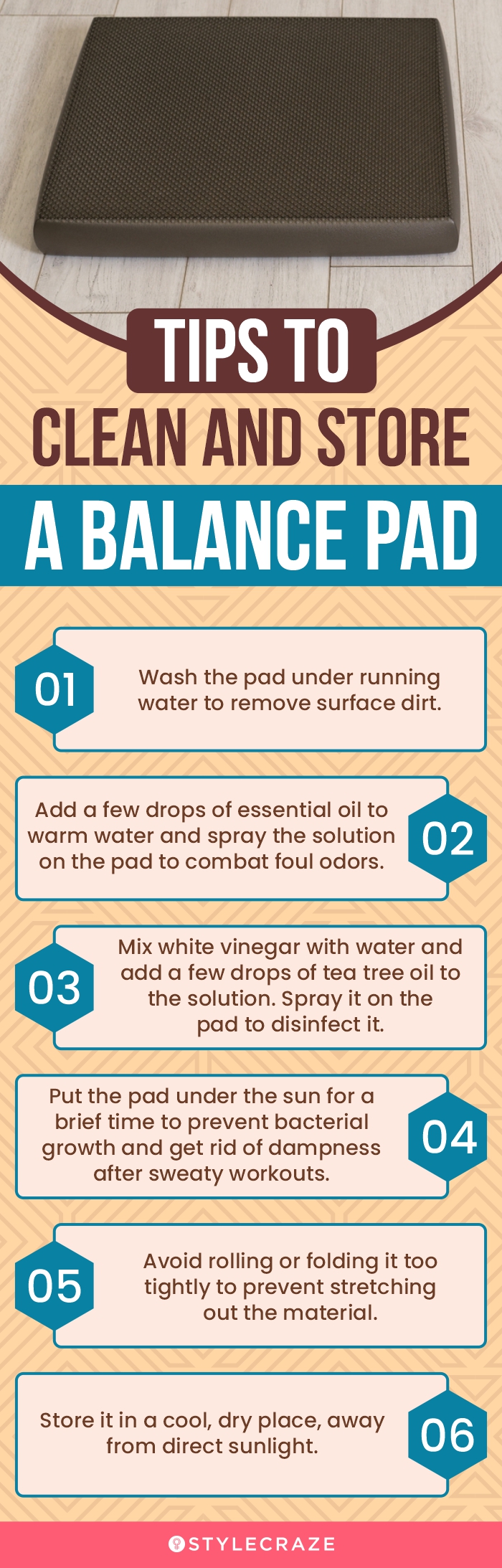 Tips To Clean And Store A Balance Pad (infographic)