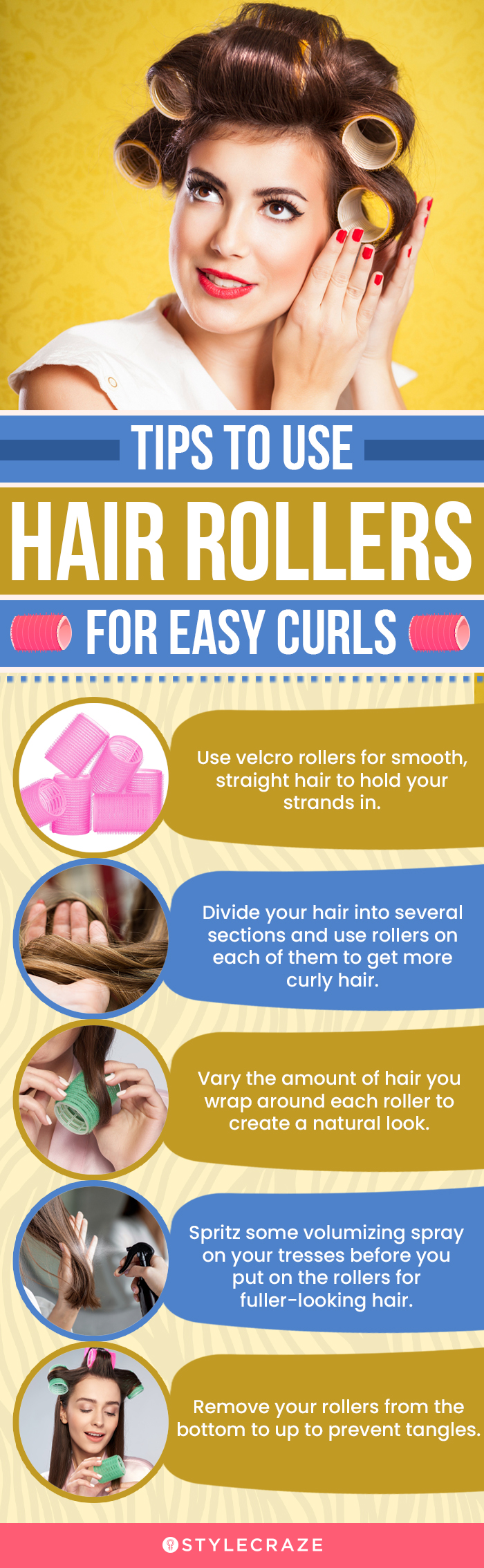 Tips To Use Hair Rollers For Easy Curls (infographic)