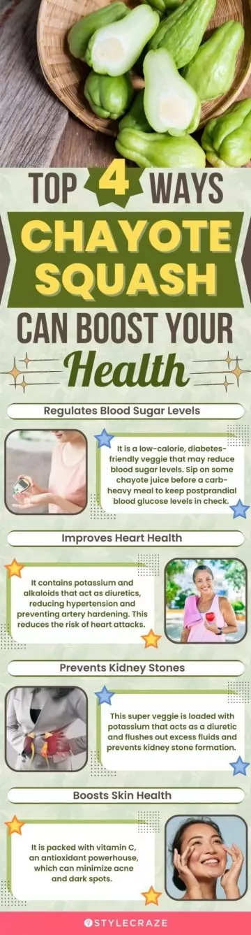 top 4 ways chayote squash can boost your health (infographic)