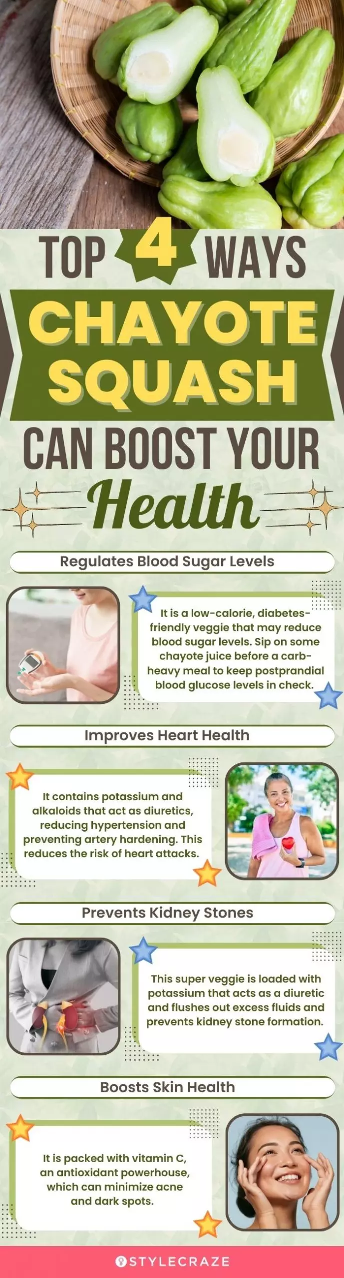 top 4 ways chayote squash can boost your health (infographic)