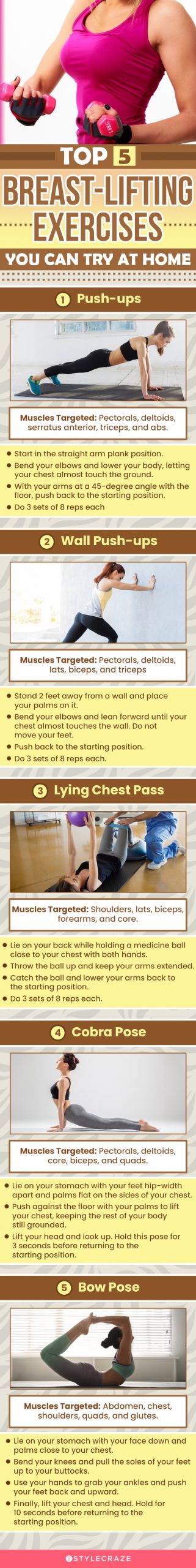 top 5 breast-lifting exercises you can try at home (infographic)
