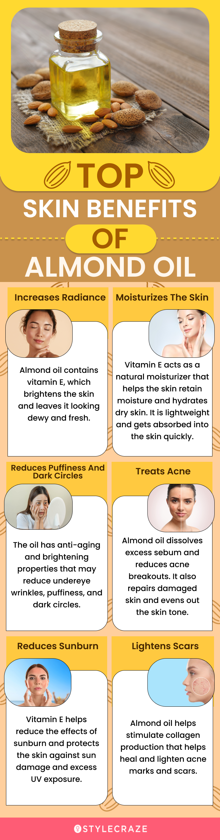 top facial benefits of almond oil (infographic)