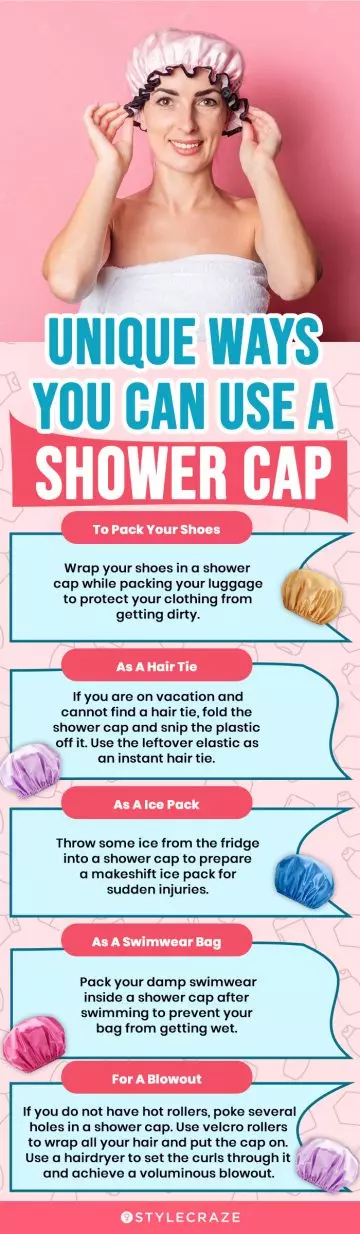 Unique Ways You Can Use A Shower Cap (infographic)