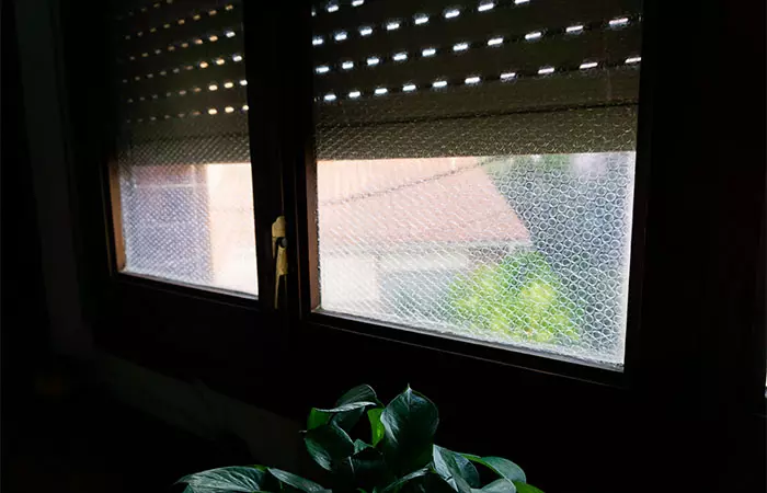 Seal Your Windows With Plastic Bubble Wrap