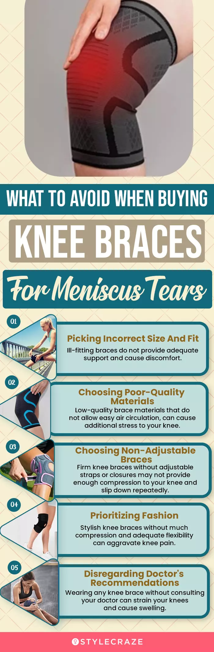 What To Avoid When Buying Knee Braces For Meniscus Tears (infographic)