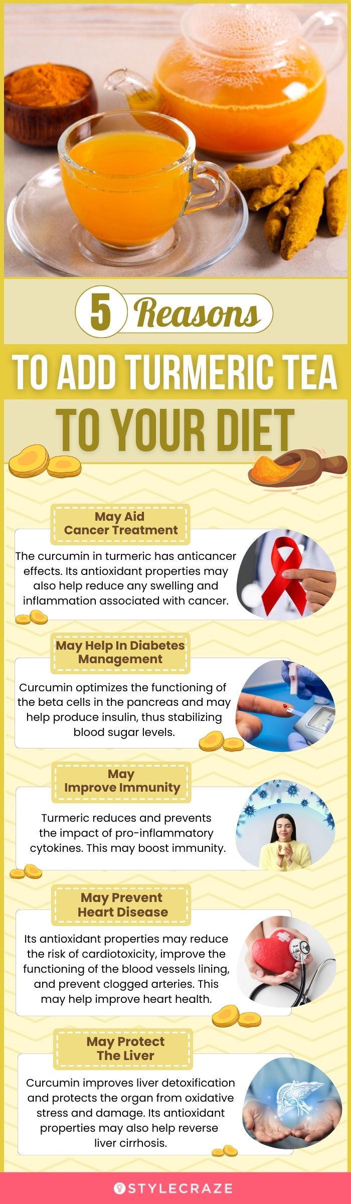 5 reasons to add turmeric tea in your diet (infographic)