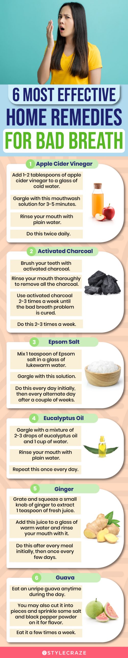 6 most effective home remedies for bad breath (infographic)