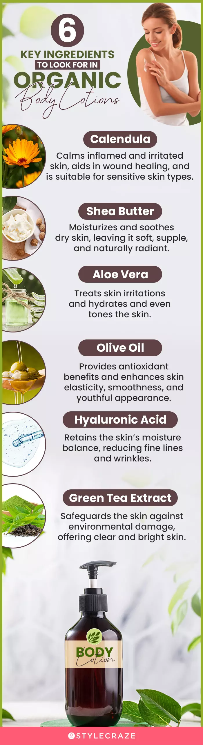 6 Top Ingredients To Look For In Organic Body Lotions (infographic)