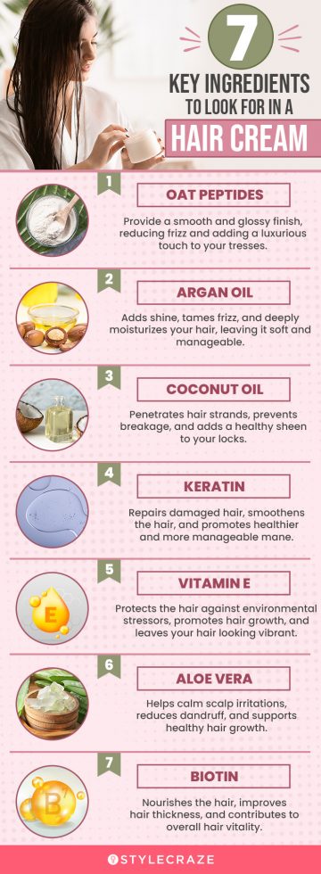 7 Key Ingredients To Look For In A Hair Cream (infographic)