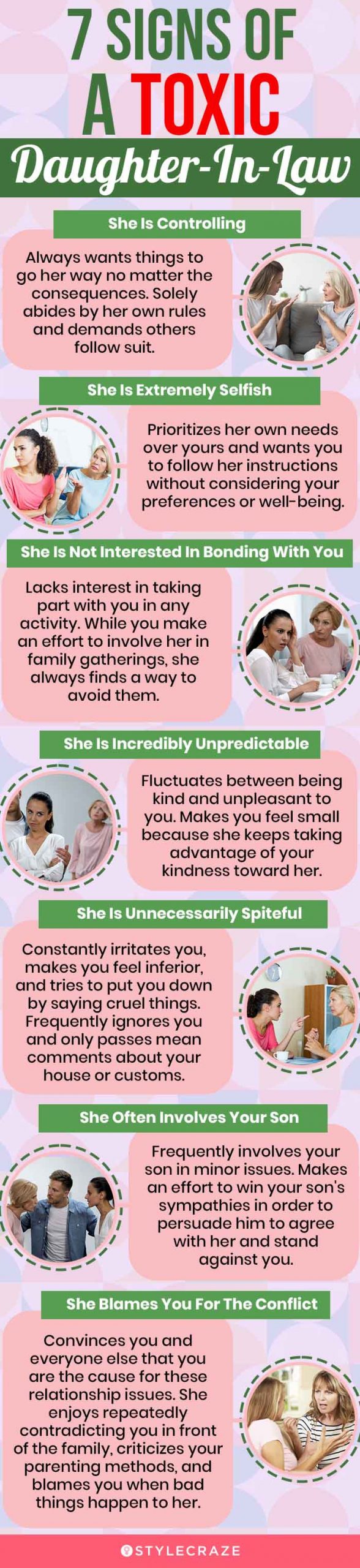 7 signs of a toxic daughter in law (infographic)