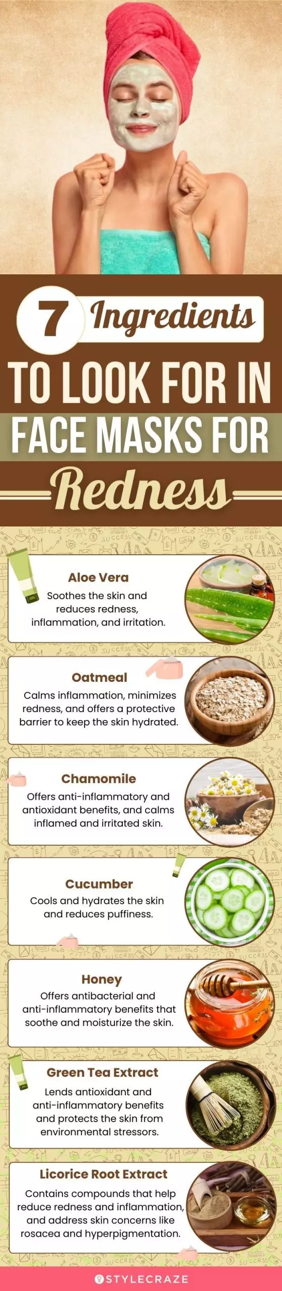 7 Ingredients To Look For In Face Masks For Redness (infographic)