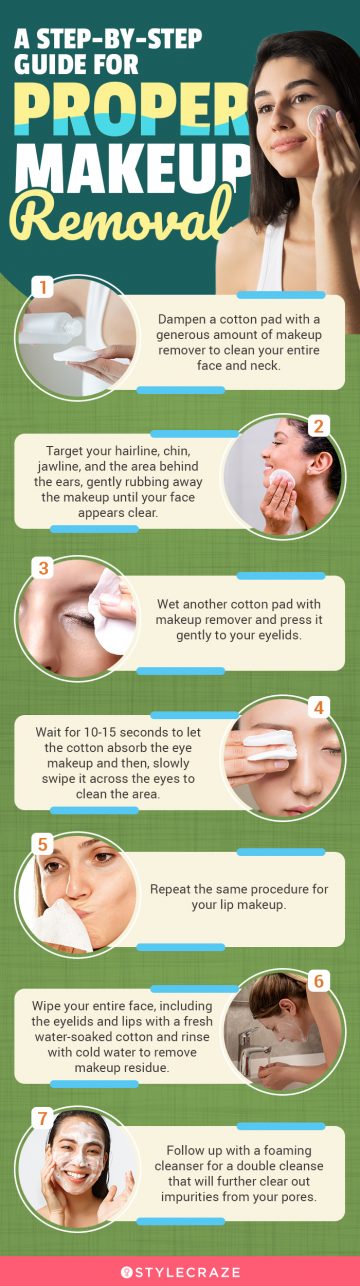 A Step-By-Step Guide For Proper Makeup Removal (infographic)