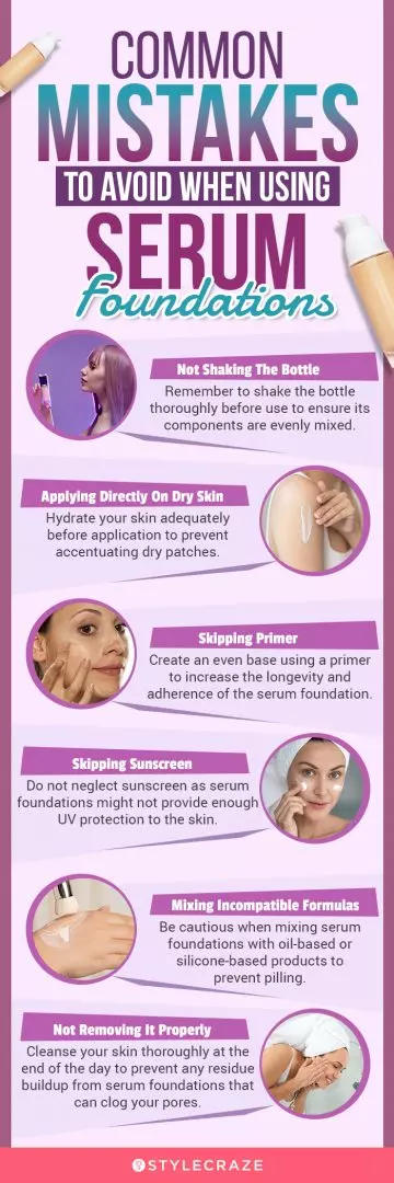 Common Mistakes To Avoid When Using Serum Foundations (infographic)