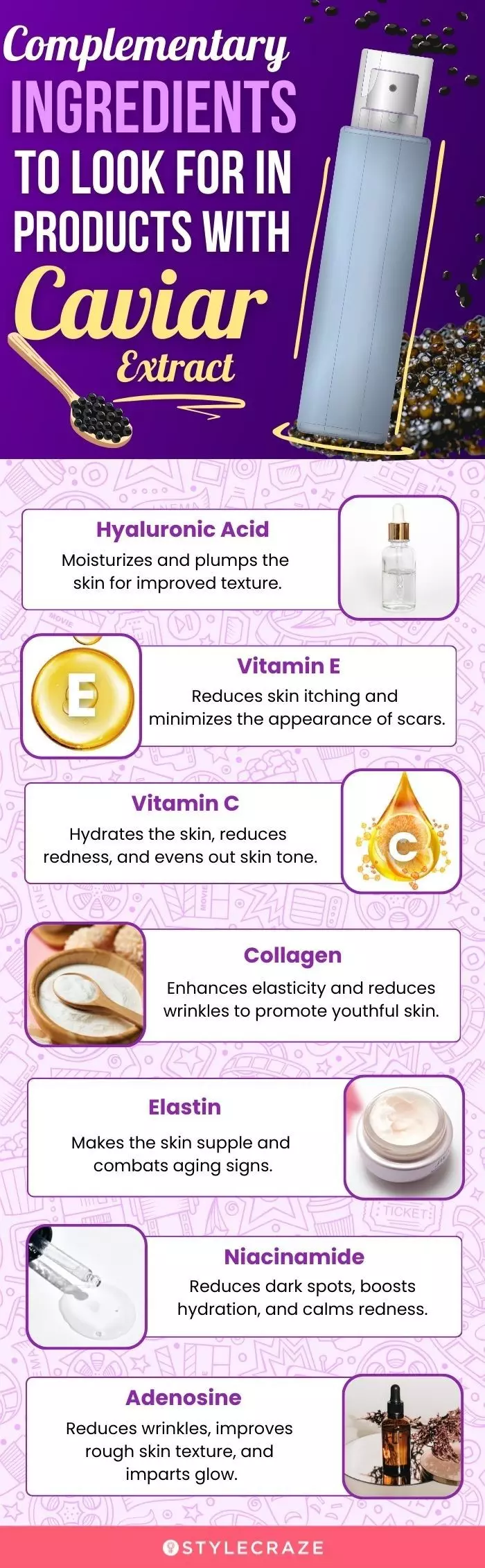 Complementary Ingredients To Look For In Products With Caviar Extract (infographic)