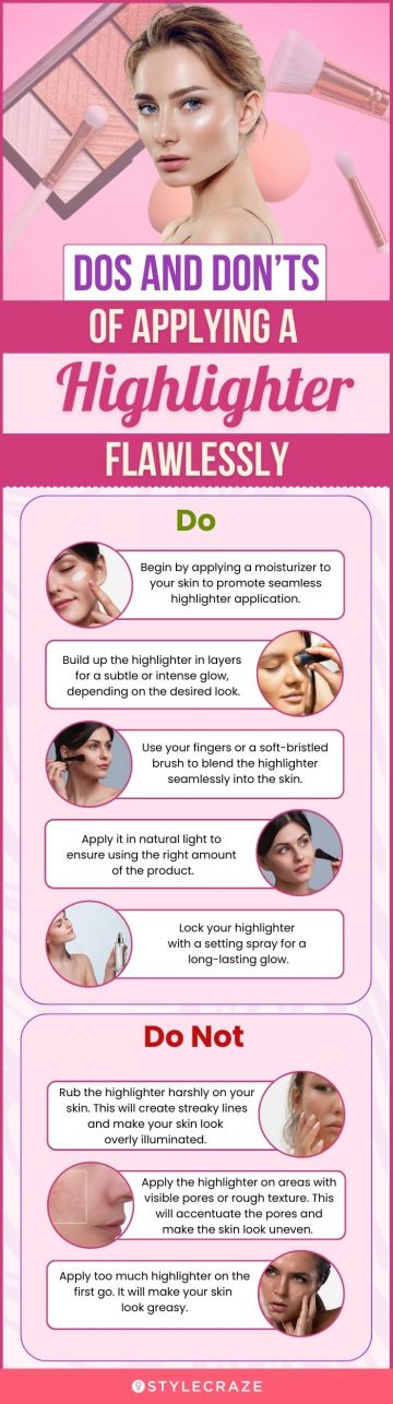Dos And Don’ts Of Applying A Highlighter Flawlessly (infographic)