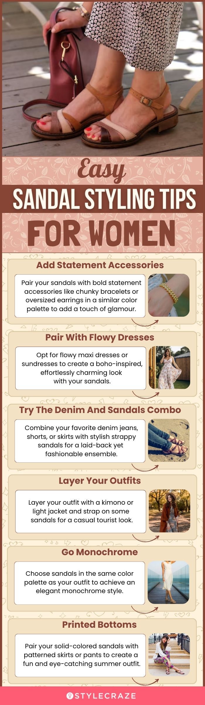Easy Sandal Styling Tips For Women (infographic)