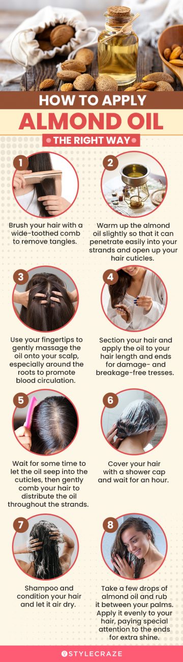 How To Apply Almond Oil The Right Way (infographic)