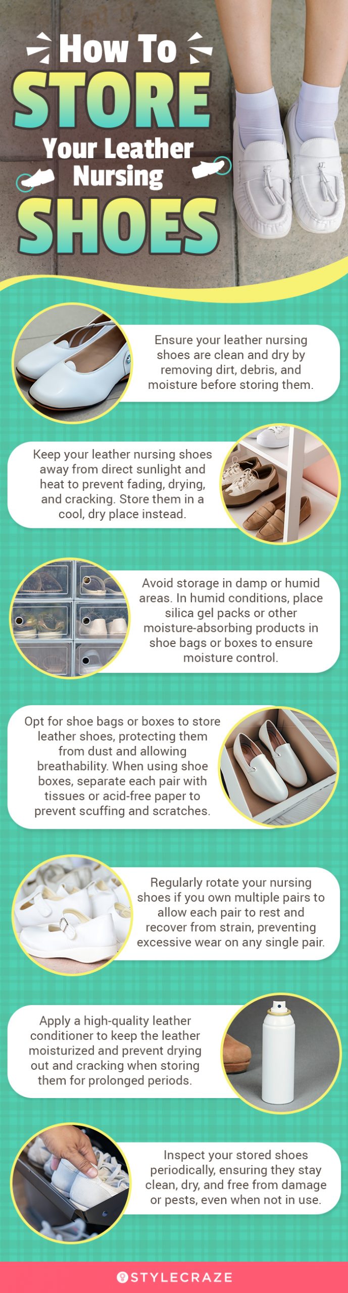How To Store Your Leather Nursing Shoes (infographic)