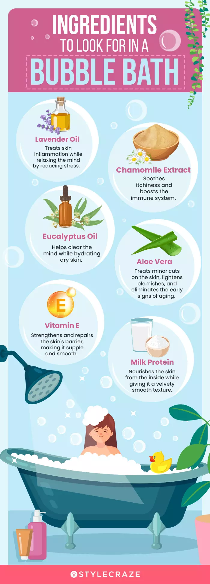 Ingredients To Look For In A Bubble Bath (infographic)