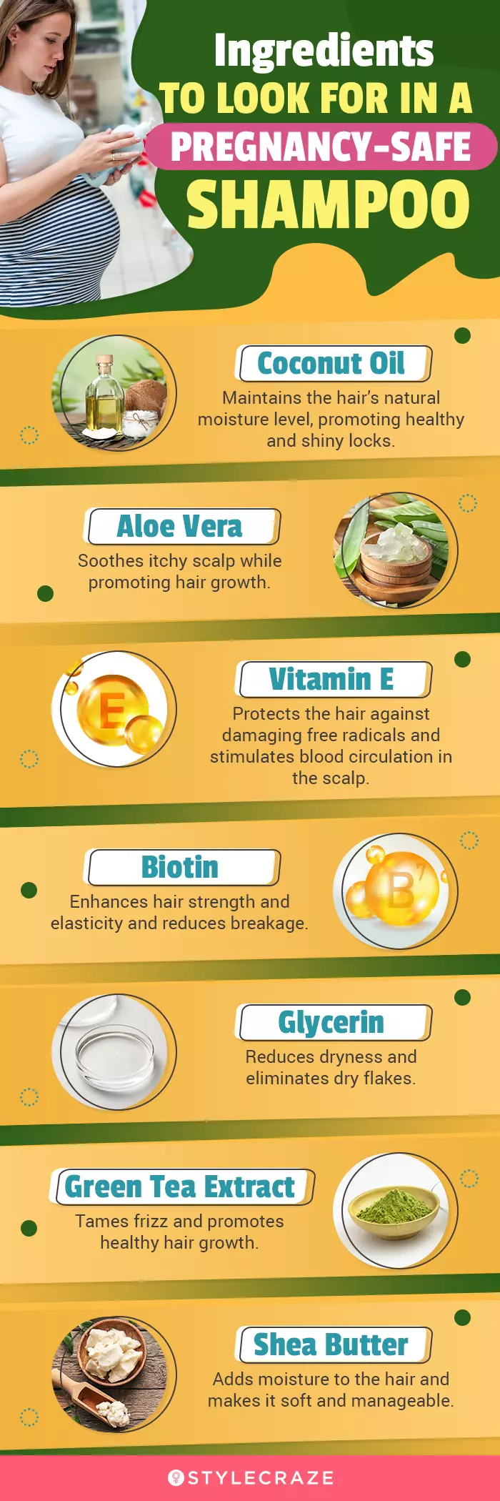 Ingredients To Look For In A Pregnancy-Safe Shampoo (infographic)