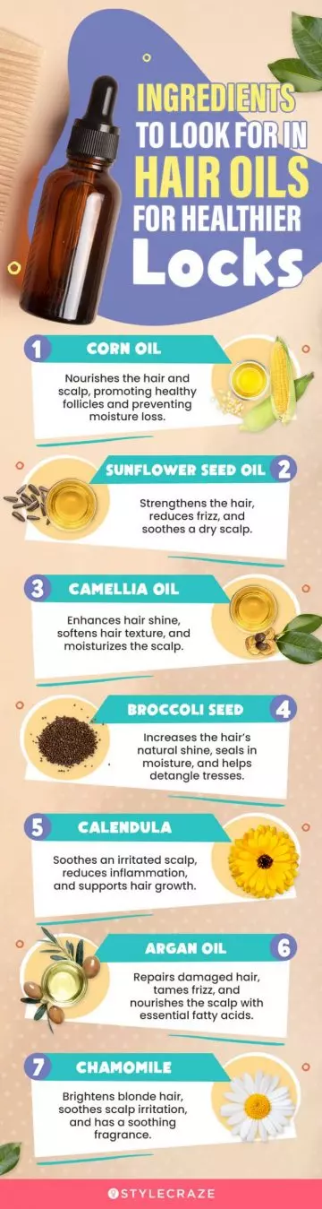 Ingredients To Look For In Hair Oils For Healthier Locks (infographic)