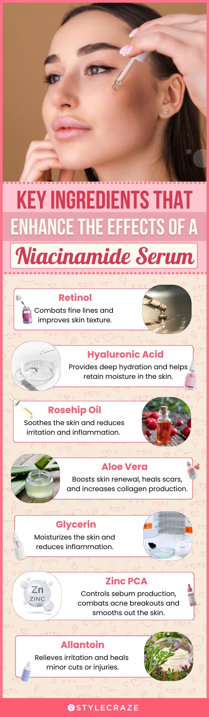 Key Ingredients That Enhance The Effects Of A Niacinamide Serum (infographic)