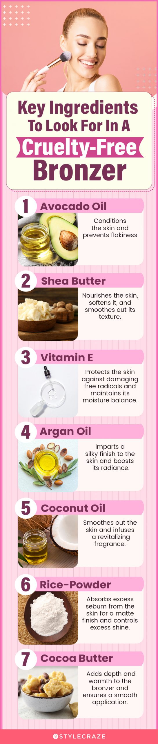 Key Ingredients To Look For In A Cruelty-Free Bronzer (infographic)
