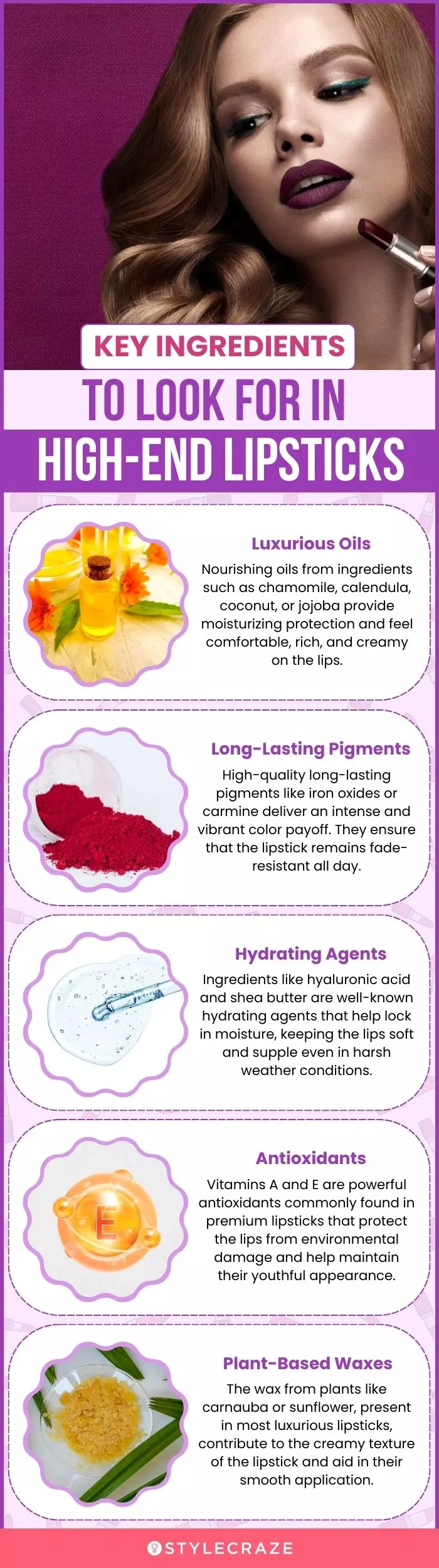 Key Ingredients To Look For In High-End Lipsticks (infographic)