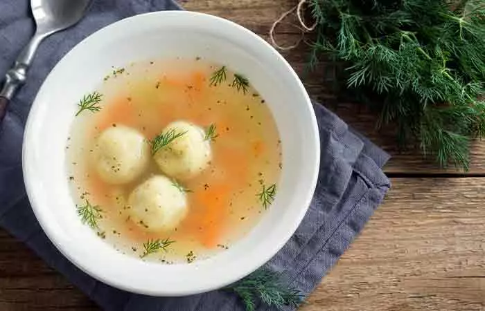 Matzah ball soup
