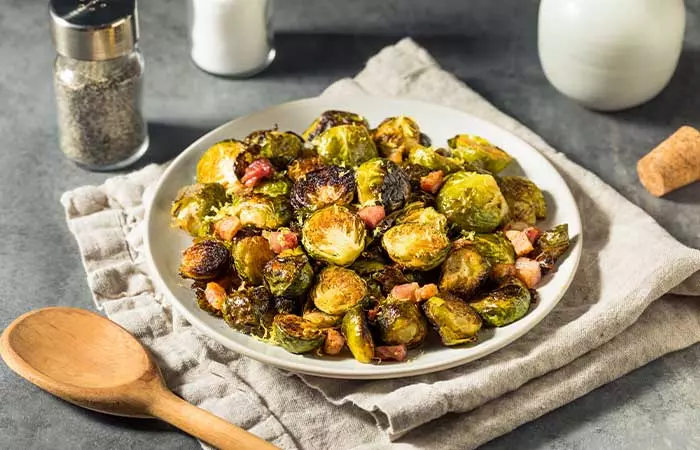 Roasted Brussels sprouts as part of the migraine diet