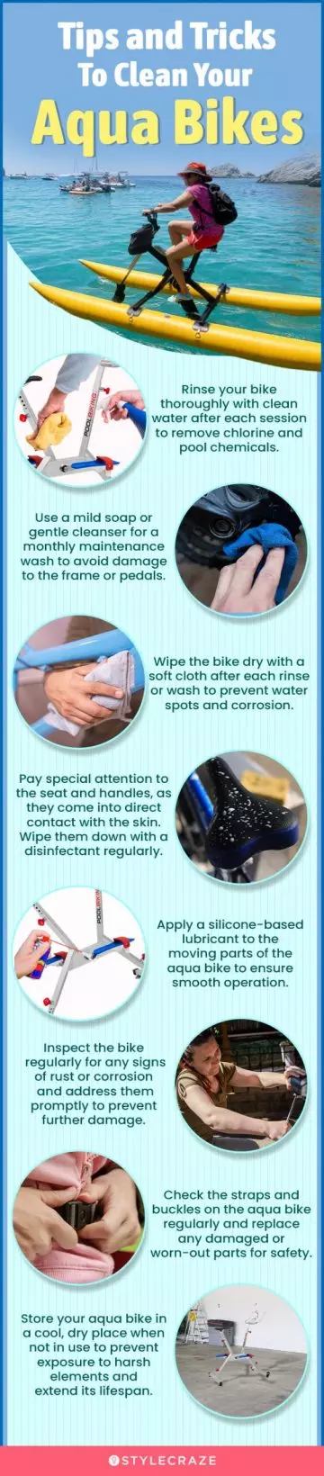Tips and Tricks To Clean Your Aqua Bikes (infographic)