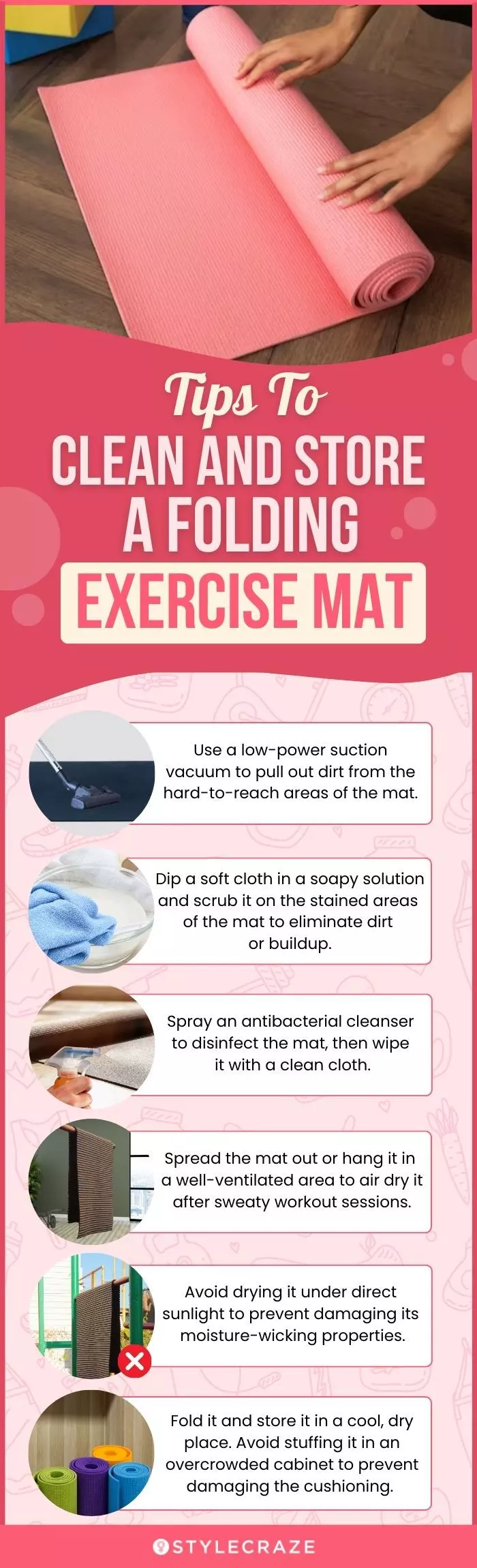 Tips To Clean And Store A Folding Exercise Mat (infographic)