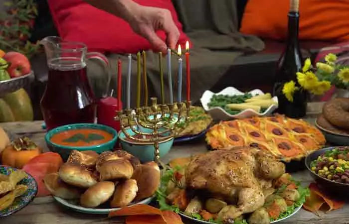 Traditional kosher Jewish food