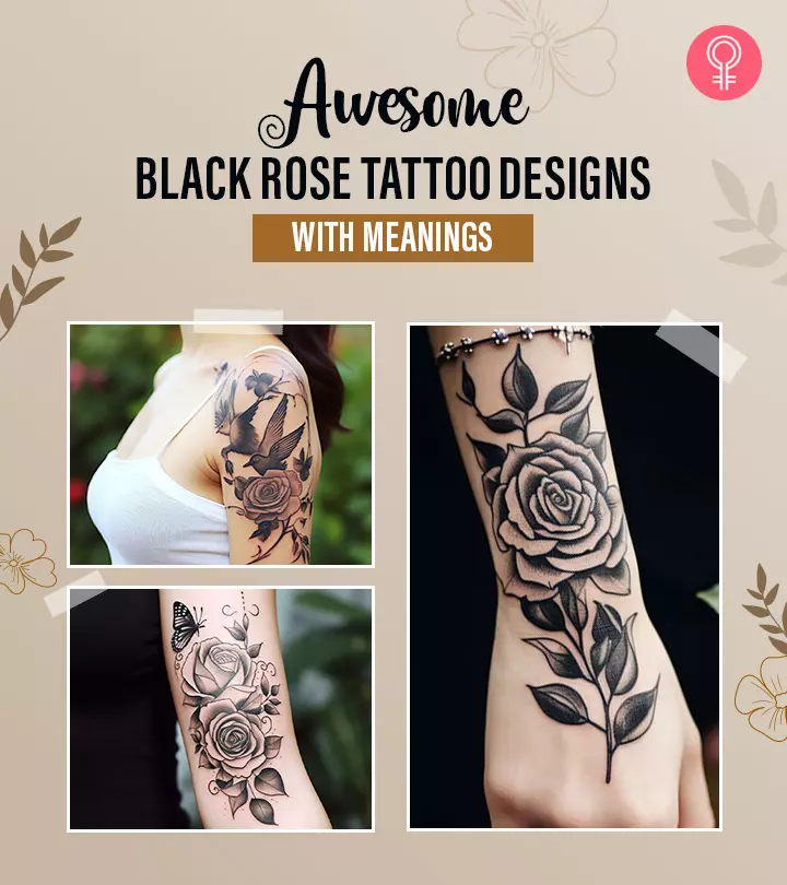 Black rose tattoos with meanings