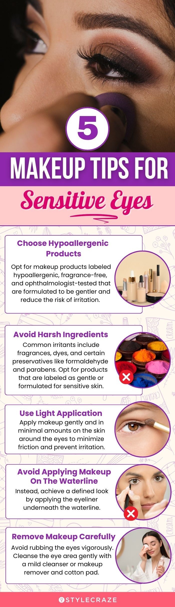 5 makeup tips for sensitive eyes (infographic)