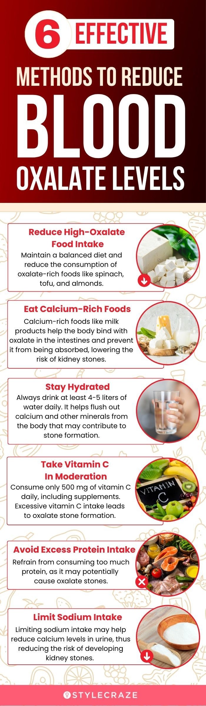 6 effective methods to prevent blood oxalate levels (infographic)