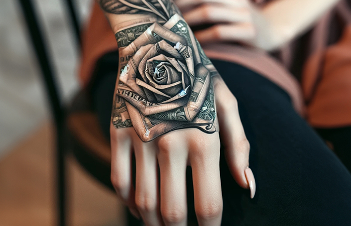 Money rose tattoo - Marlins Tattoos | Money rose tattoo, Rose tattoos,  Tattoos
